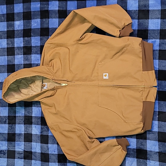 Vintage. Made in USA. Union-made. Carhartt. Full-zip w/hood jacket